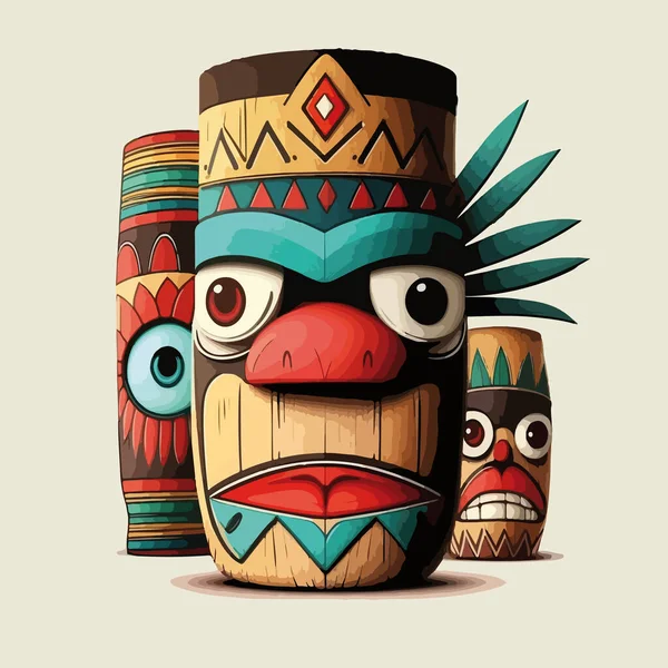 Wektorowa Ilustracja Meksykańskiego Rdzennego Indianina Sombrero — Wektor stockowy