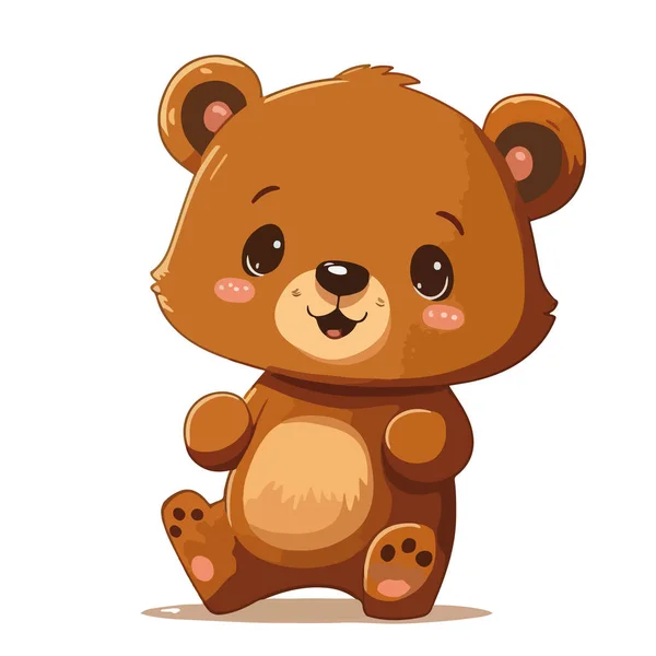 Aranyos Medve Maci Vektor Illusztráció Tervezés — Stock Vector