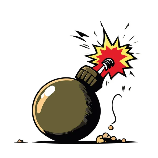 Bombenexplosion Vektorillustration — Stockvektor