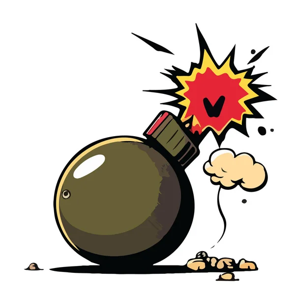 Explosão Bomba Ilustração Vetorial — Vetor de Stock