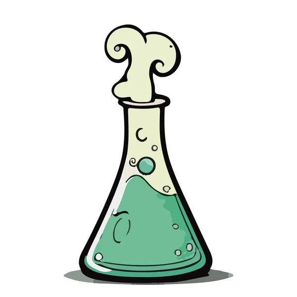 Botella Poción Garabato Dibujos Animados — Vector de stock