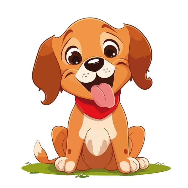 可爱的小狗的插图 — 图库矢量图片