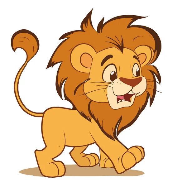 Vector Illustration Cartoon Lion Character — Stock Vector