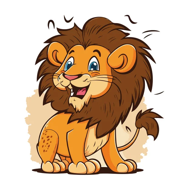 Lion Cartoon Vektor Illustration — Stock vektor