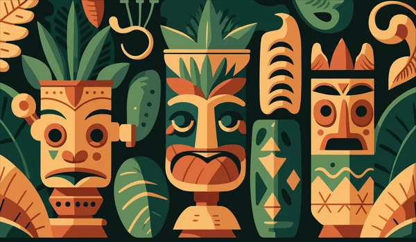 メキシカンマスクのベクトルシームレスなパターン — ストックベクタ