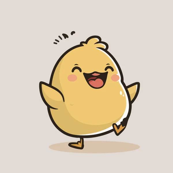 Cartoon Funny Chicken Character Vector Illustration — Stock Vector