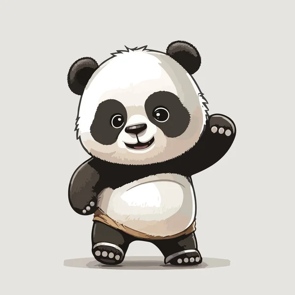 Panda Hayvan Çizgi Film Karakteri Tasarımı — Stok Vektör