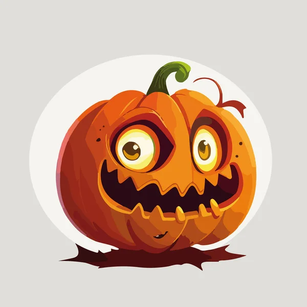Halloween Pumpkin Cartoon Vector Illustration — Stock Vector