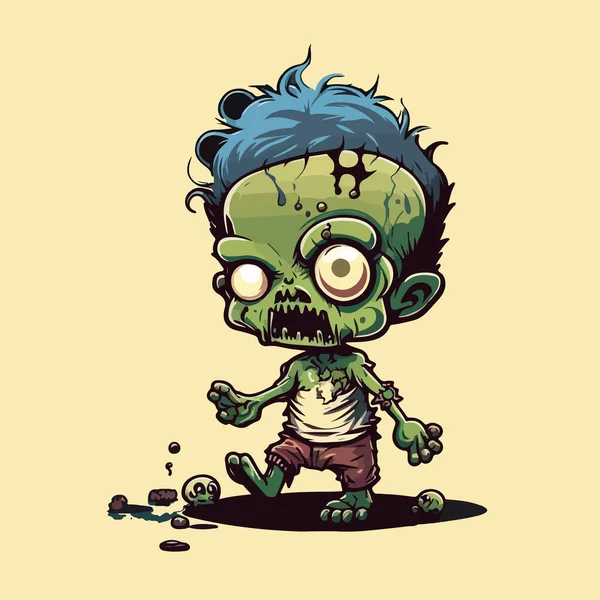 Desain Ilustrasi Zombie Vektor - Stok Vektor