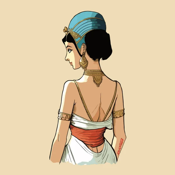 Египетская Богиня Египетская Богиня Египетской Мифологии Египетская Мифология — стоковый вектор