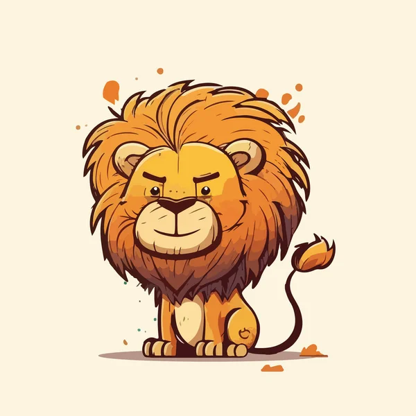 ライオンのマスコット 野生のイラストベクトルイラスト — ストックベクタ