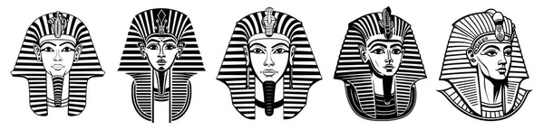Farao Hoofd Vector Illustratie Silhouet — Stockvector