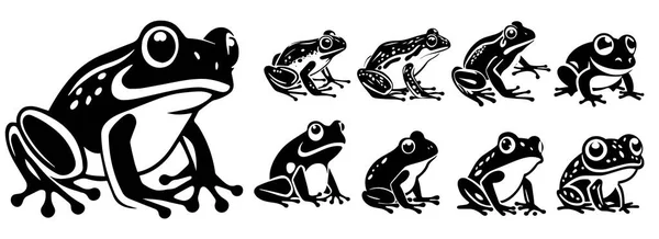 青蛙矢量图像轮廓形状 — 图库矢量图片