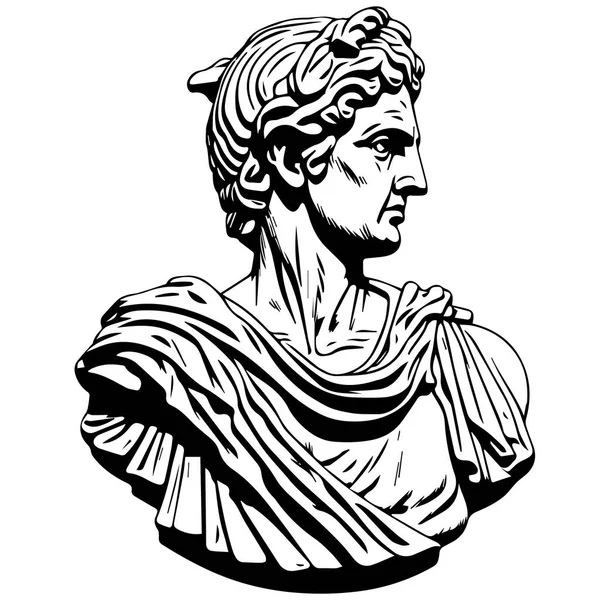 Starożytna Grecka Sylwetka Wektor Ilustracja — Wektor stockowy