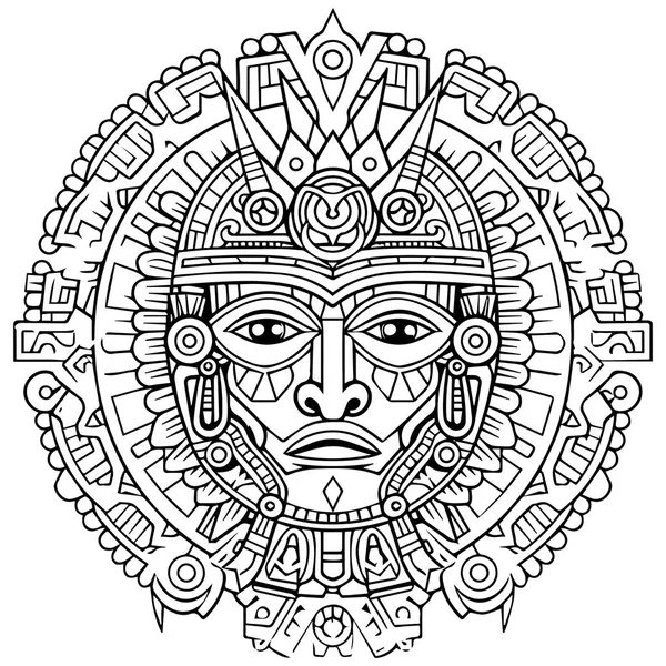 Стародавні Візерунки Майя Ацтеків Векторна Форма Силуету Лазерне Різання — стоковий вектор