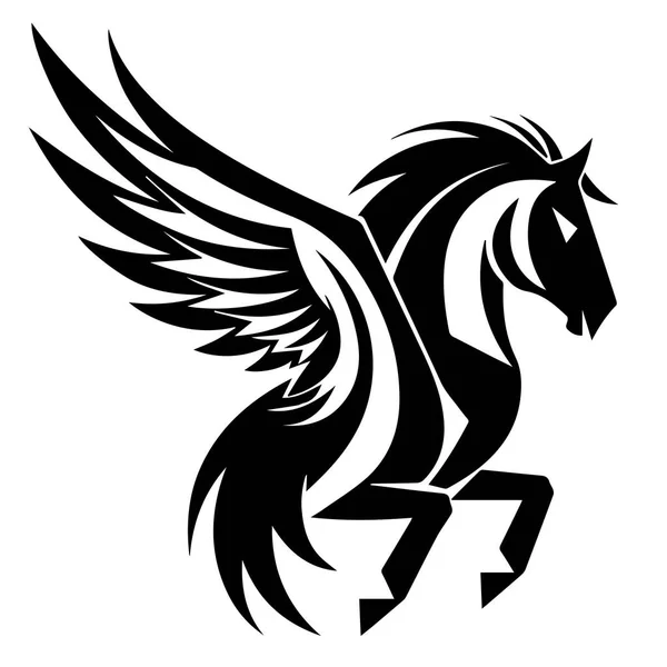 Horse Vector Silhouette Illustration Logo — Stock Vector