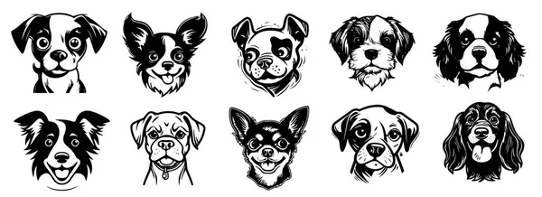Home Pet Dog Vetor Preto Branco Silhueta Formas Ilustração Ilustração De Bancos De Imagens