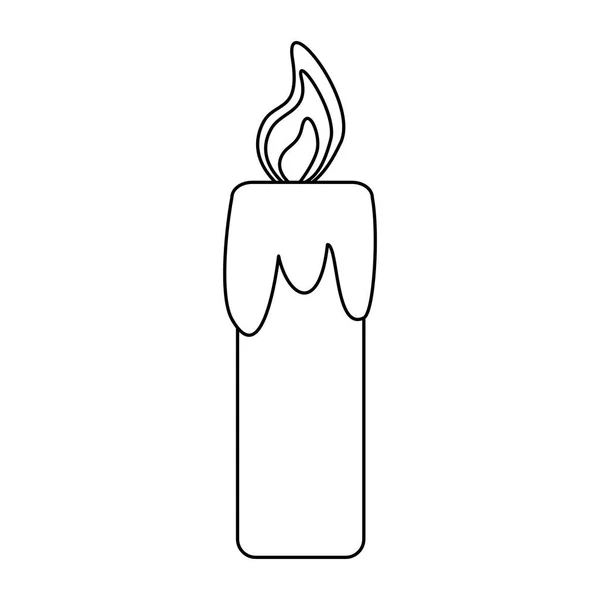Καμένο Κερί Κερί Τήξης Doodle Στυλ Επίπεδη Διανυσματική Απεικόνιση Περίγραμμα — Διανυσματικό Αρχείο