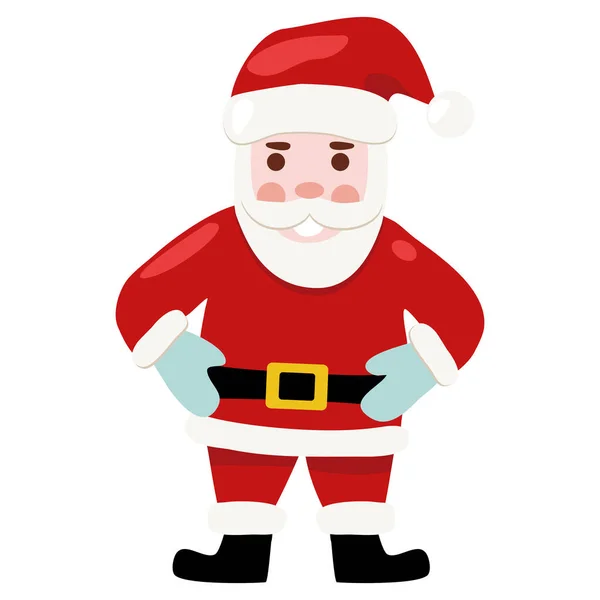 Weihnachtsmann Winterurlaub Grußkarte Design Vorlage Element Flache Vektorillustration — Stockvektor
