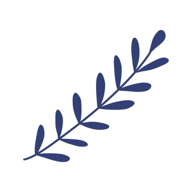 Sprig, ekoloji veya doğal element, doodle style düz vektör çizimi