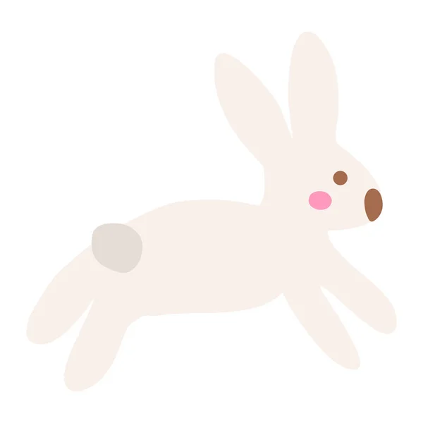 Hand Drawn Cute Bunny Children Print Design Rabbit Vector Illustration — Stock Vector