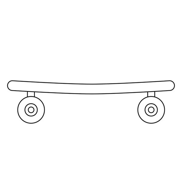 Skate Estilo Doodle Plano Vetor Esboço Ilustração Para Crianças Livro —  Vetores de Stock