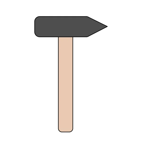 Illustration Comic Stil Mit Hammer Ikone Heimwerker Werkzeug Für Die — Stockvektor