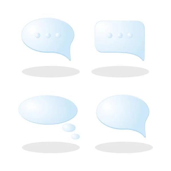 Chat Icon Set Speech Bubble Icons Isolated White Background Vector — Stock Vector