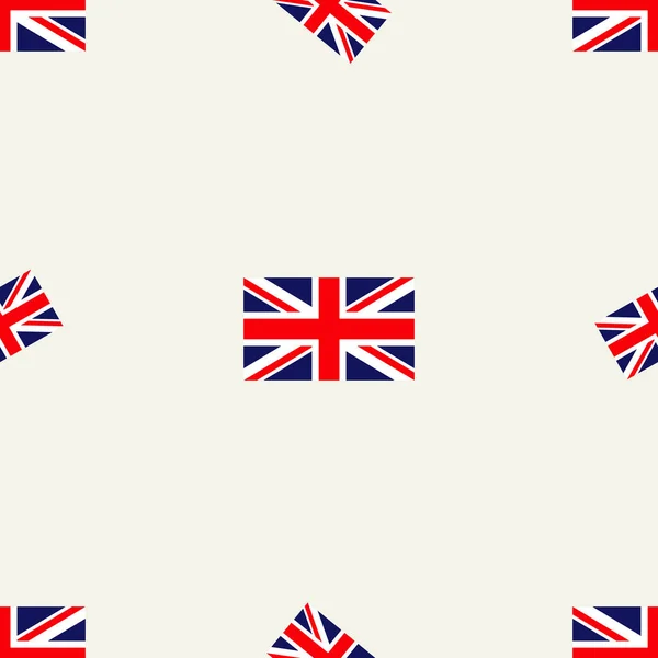 イギリス国旗 ユニオンフラッグ ユニオンジャック ベクトルイラスト付きのシームレスなパターン — ストックベクタ