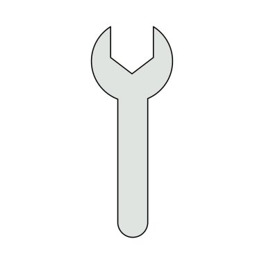 İngiliz anahtarı veya anahtar onarım aracı, doodle biçim vektör çizimi