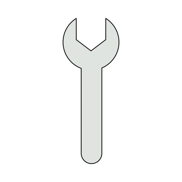 Wrench Spanner Repair Tool Doodle Style Vector Illustration — Stock Vector