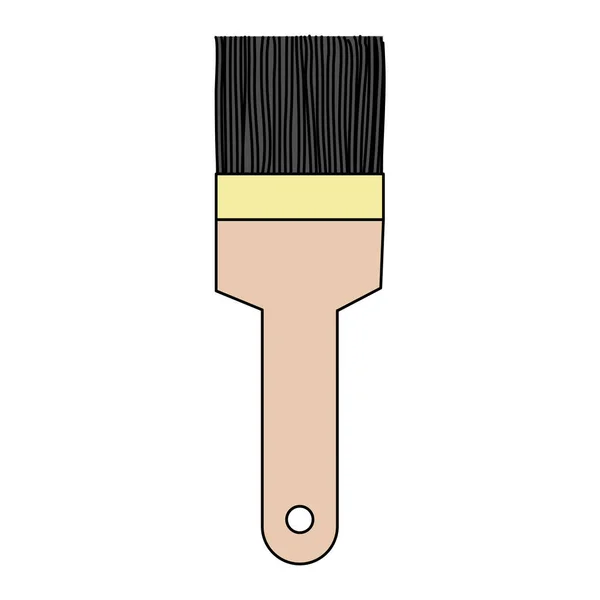 Pinsel Werkzeug Symbol Doodle Stil Vektorillustration — Stockvektor