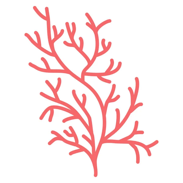 Planta Água Vermelha Mar Aquário Coral Plantio Subaquático Ilustração Vetorial —  Vetores de Stock