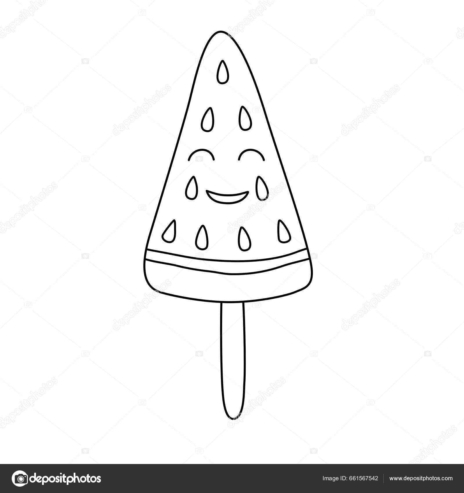 Image vectorielle Crème Glacée Personnage Dessin Animé Mignon Pastèque Avec  Visage Illustration par ©iuliia_n - 661567542, image size:1600x1700