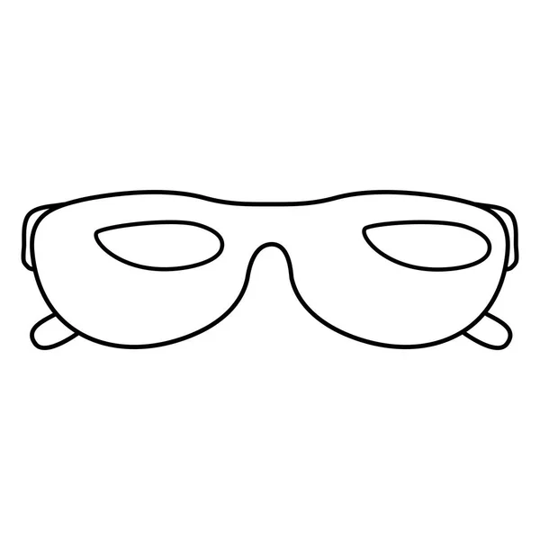 Gafas Sol Accesorio Verano Protección Ocular Contra Sol Ilustración Contorno — Vector de stock