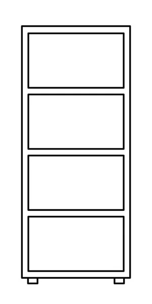 Estantes Elemento Diseño Interiores Rack Para Sala Estar Gabinete Ilustración — Archivo Imágenes Vectoriales