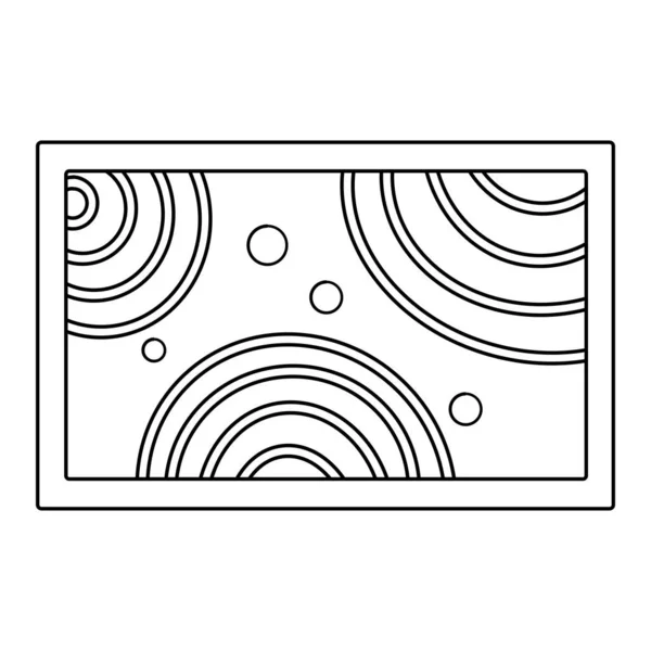 Obraz Abstrakcyjny Geometrycznych Kształtów Styl Doodle Płaski Wektor Zarys Ilustracji — Wektor stockowy