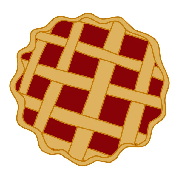 Φλοιός Πίτας Γέμιση Κόκκινων Φρούτων Μούρου Διανυσματική Απεικόνιση — Διανυσματικό Αρχείο