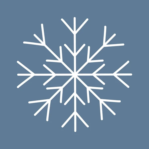 Красивая Снежинка Элемент Зимнего Дизайна Плоская Векторная Иллюстрация — стоковый вектор