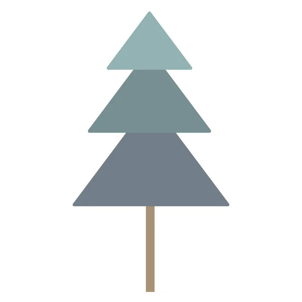 Simple Geometric Christmas Tree Winter Holidays Design Element Vector Illustration — Stock Vector