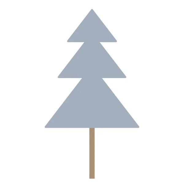 Einfache Skandinavischen Stil Weihnachtsbaum Winter Ferien Design Element Vektorillustration — Stockvektor