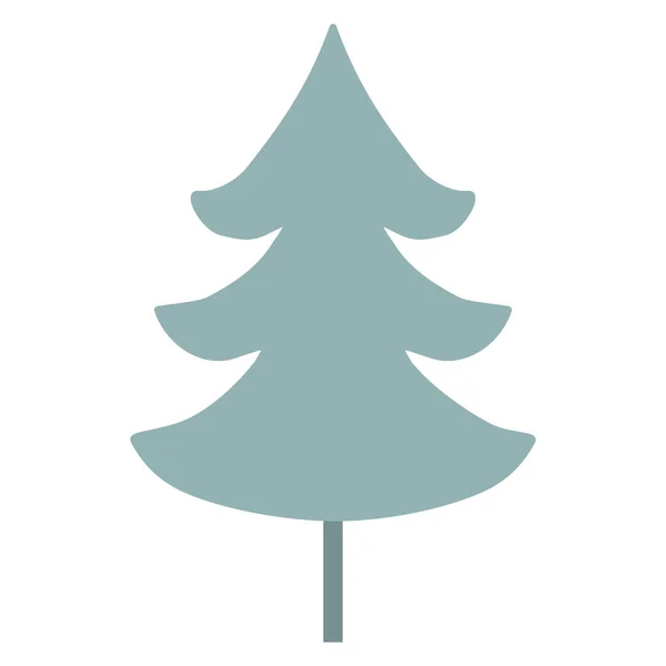 Einfacher Weihnachtsbaum Oder Kiefer Designelement Für Winterferien Vektorillustration — Stockvektor
