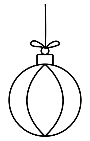 Brinquedo Decoração Árvore Natal Bola Festiva Listrada Pendurada Corda Elemento —  Vetores de Stock