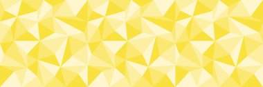 Sarı geometrik dikişsiz arkaplan veya üçgenli kenar, vektör illüstrasyonu