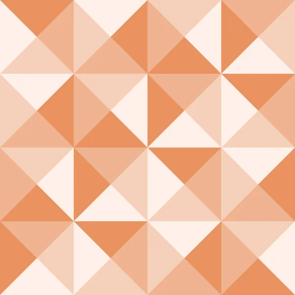 Albaricoque Aplastar Patrón Mosaico Inconsútil Geométrico Monocromo Con Triángulos Ilustración — Vector de stock