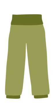 Snowboard ya da kayak için sıcak kış tüyü pantolonları, kış sporları ekipmanları ve kıyafet konsepti, vektör illüstrasyonu