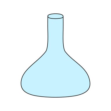 Konik kimyasal matara, okul konseptine dönüş, karalama stili vektör çizimi