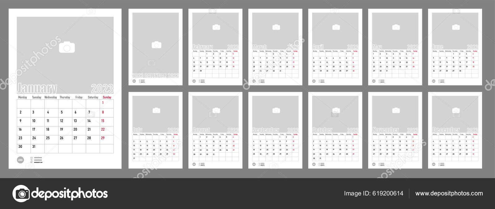 2023 calendar Vector Art Stock Images | Depositphotos