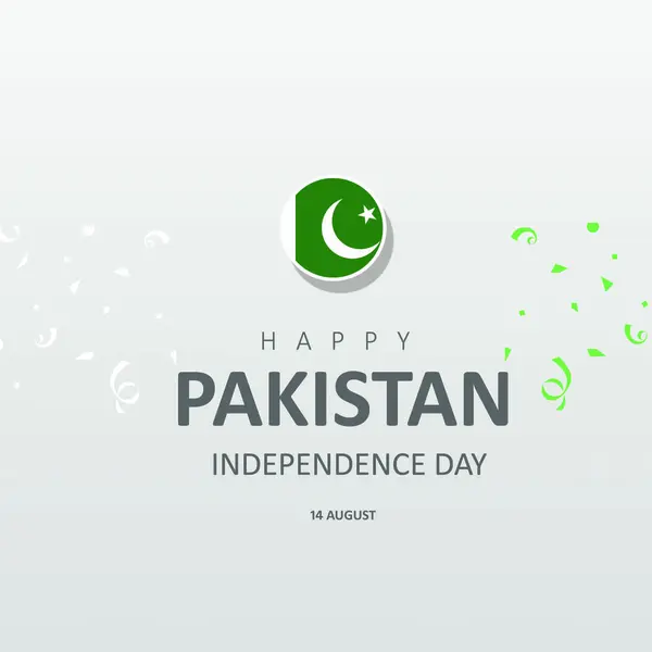 stock image Happy Pakistan Independence Day, Pakistan day design for social media banner, poster, Pakistan flag, 14 August.