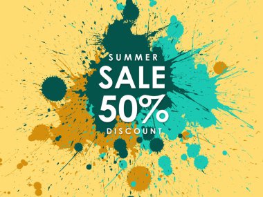  İllüstrasyon Yaz Satışı Destekleyici Düz Tasarım.